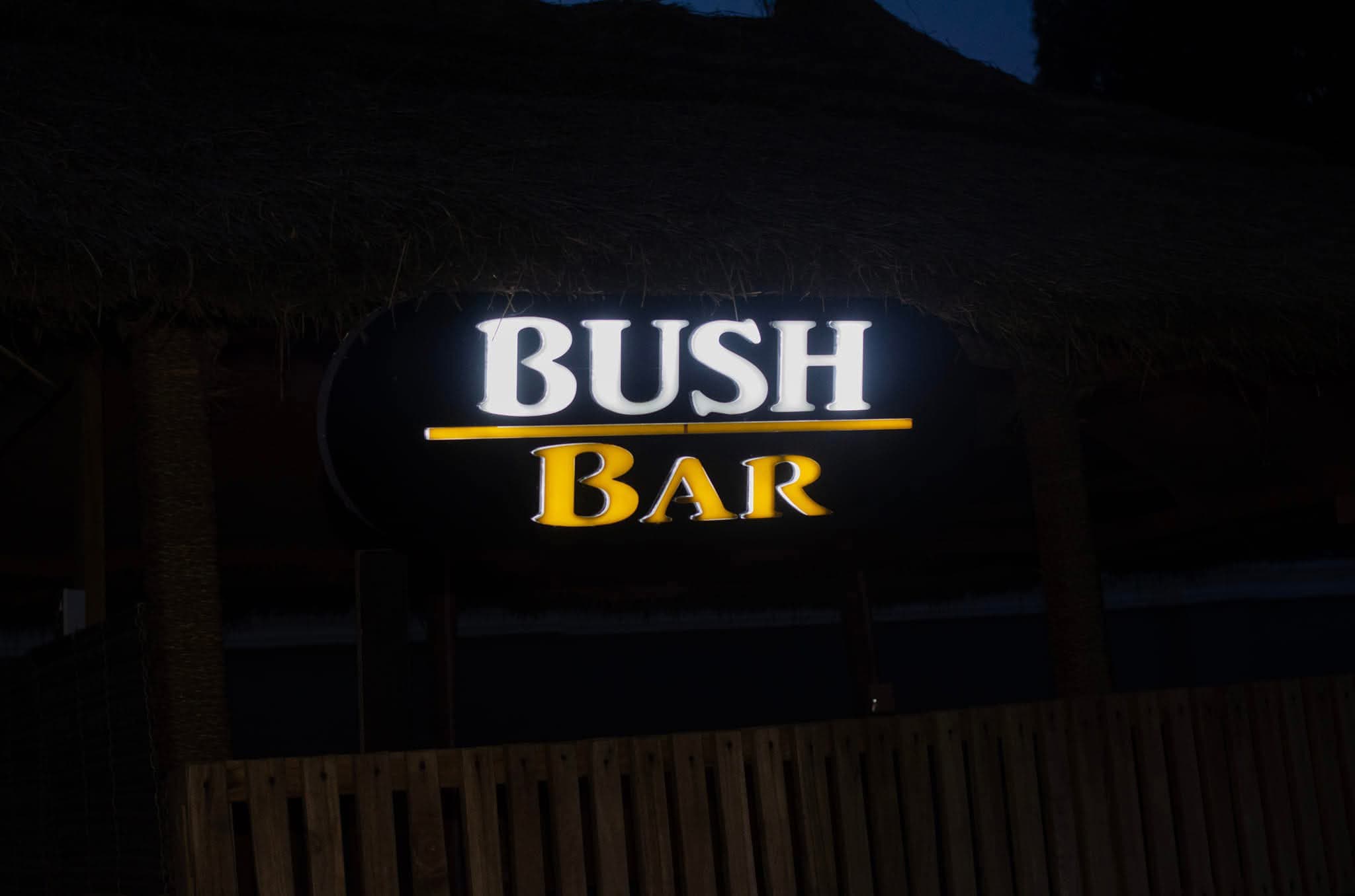 Night view of Tracer Wave Cabin